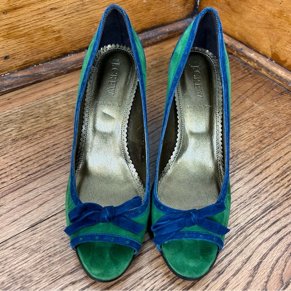 J. Crew | Leather Open Toe Platform Heels - Picture 2 of 14